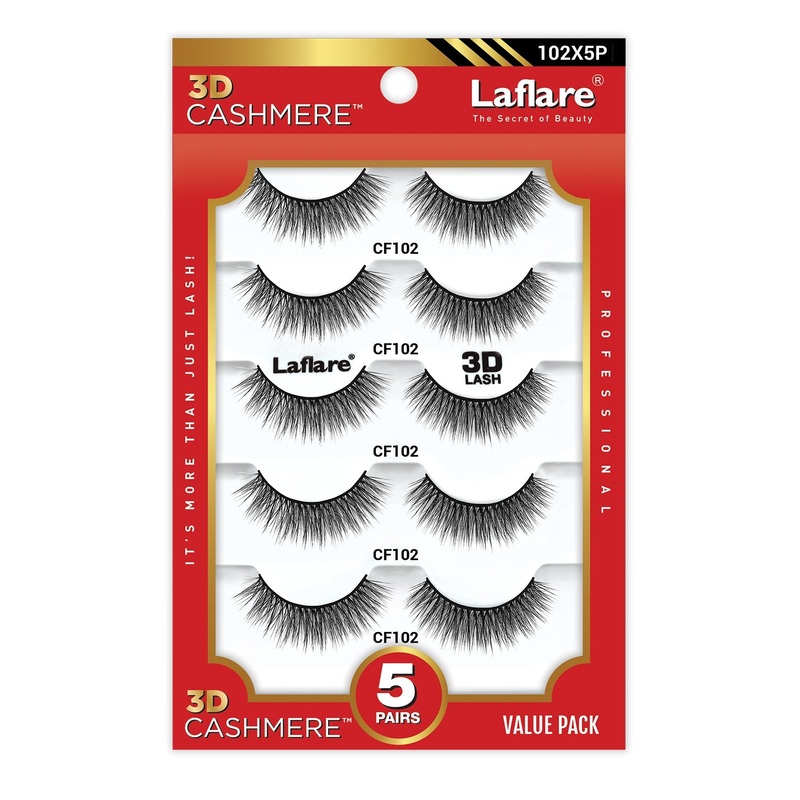 Laflare 3D Cashmere Eyelashes Value Pack 5 Pairs DWWW847055491
