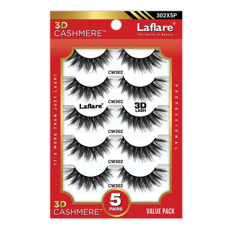 Laflare 3D Cashmere Eyelashes Value Pack 5 Pairs DWWW847055512