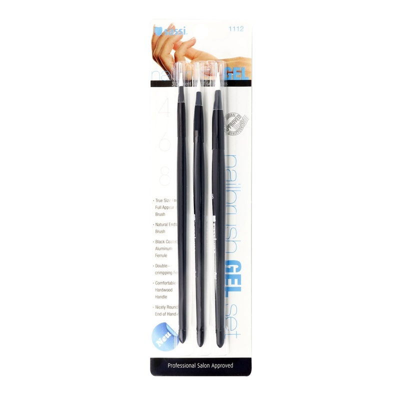 Sassi Nail Gel Brush Set 3pcs