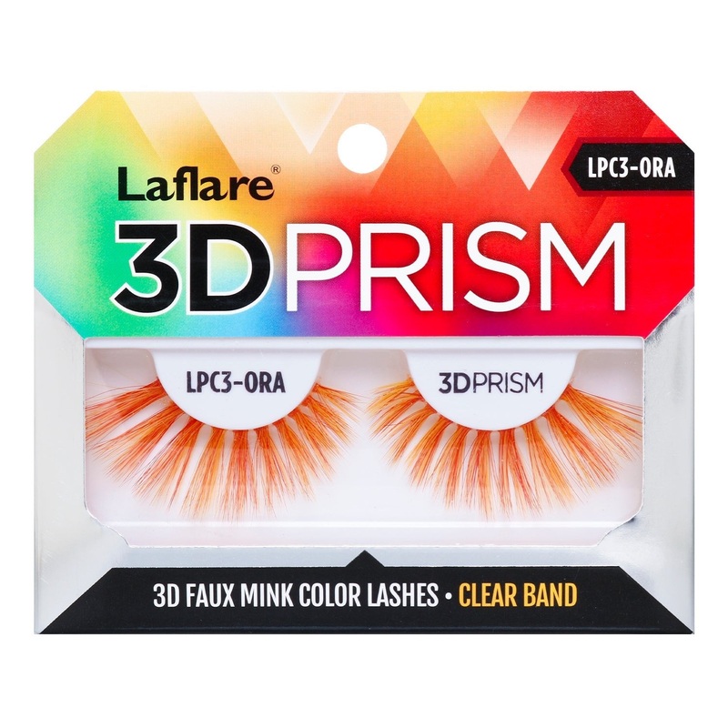 Laflare Faux Mink Clear Band 3D Prism Color Eyelashes DWWW847055002
