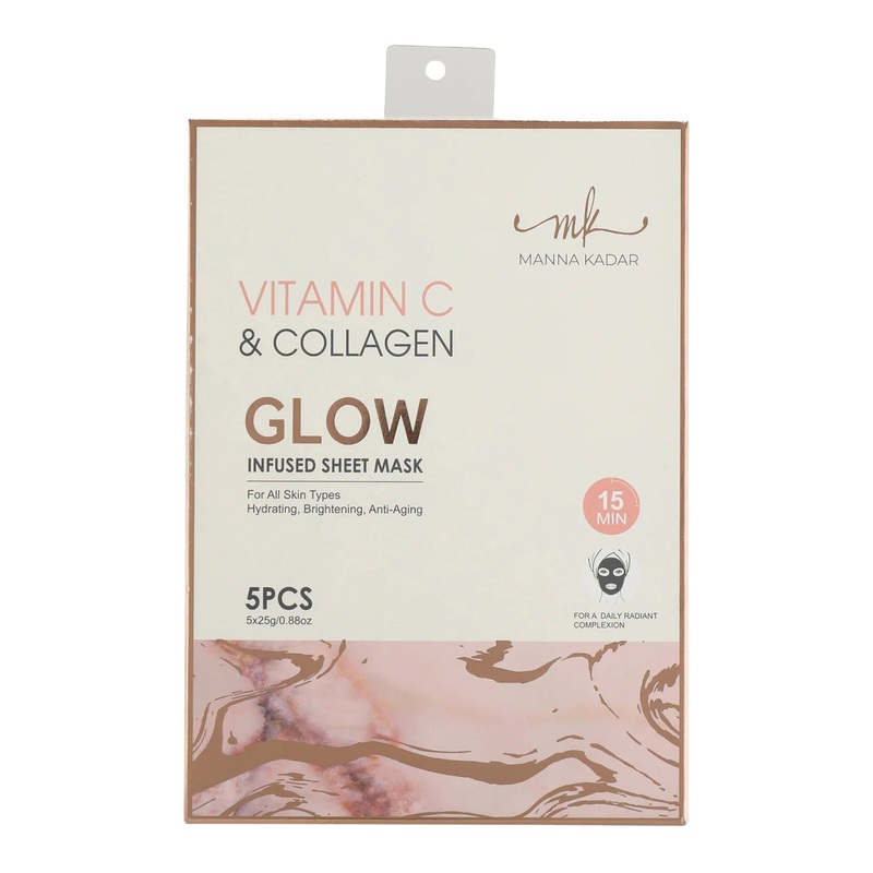 Manna Kadar Beauty Glow Vitamin C & Collagen Sheet Mask 5pcs