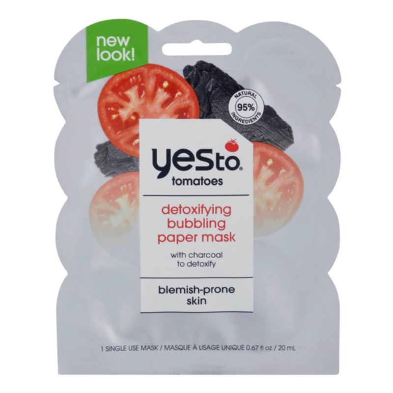 Yes To Tomatoes Anti Pollution Detoxifying Charcoal Bubbling Paper Mask