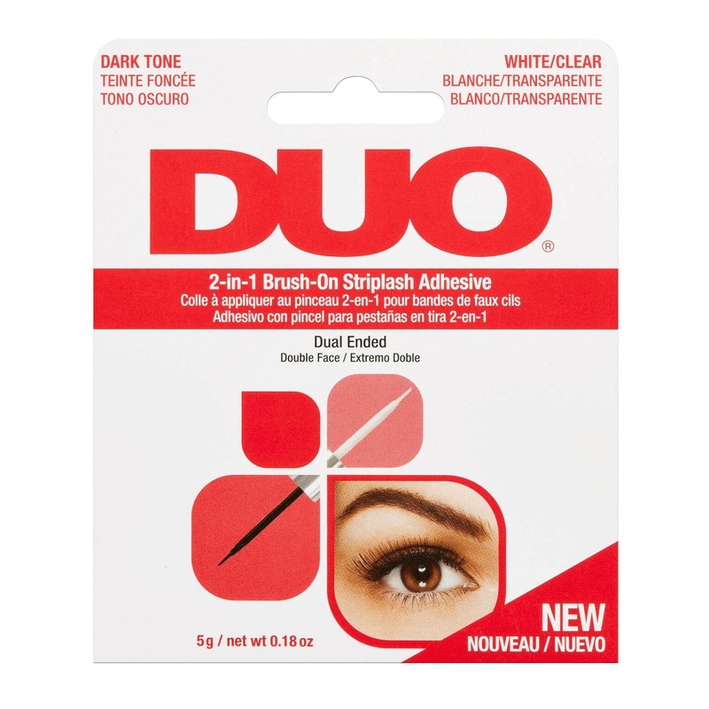 Ardell Duo 2 in 1 Brush-On Striplash Adhesive White/Clear & Dark 0.18oz