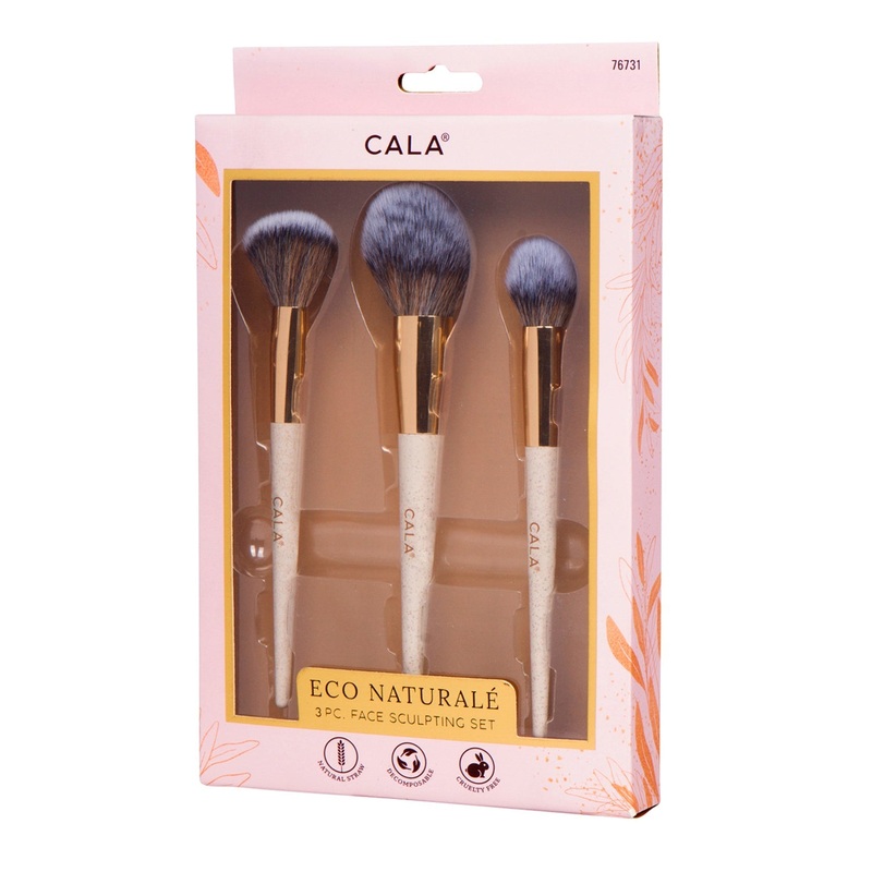 Cala Eco Naturale Sculpting Face Makeup Brush Set 3pcs
