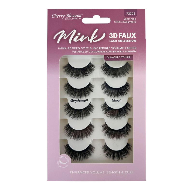 Cherry Blossom Faux Mink 3D Eyelashes 5 Pairs