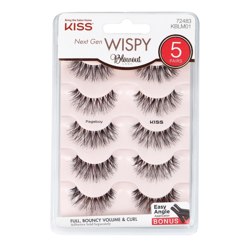 Kiss Next Gen Wispy Blowout Lash Full and Bouncy Volume and Curl Eyelashes 5 Pairs