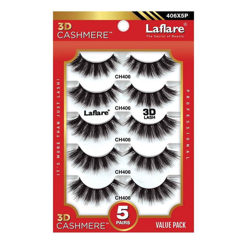 Laflare 3D Cashmere Eyelashes Value Pack 5 Pairs DWWW847054998