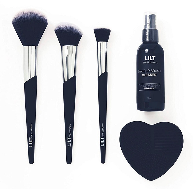 Lilt Makeup Brush Set With Brush Cleaner 5pcs