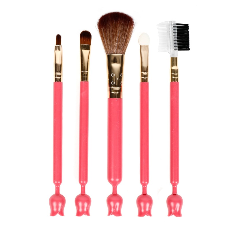 Rose Makeup Brush Kit 5pcs
