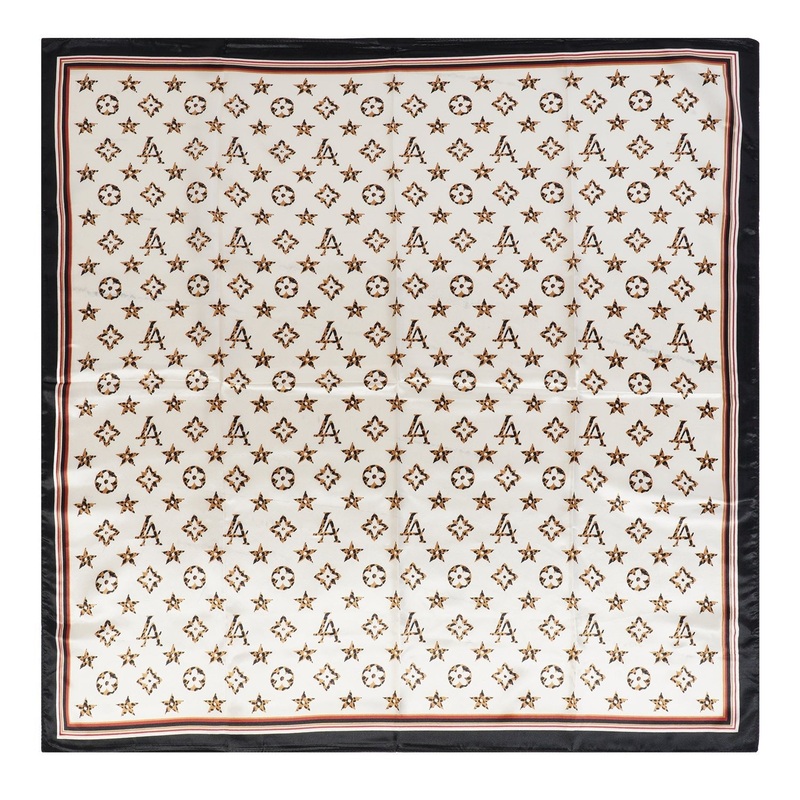 Be Jewel Accessories Premium Silky Scarf Letter Pattern 35