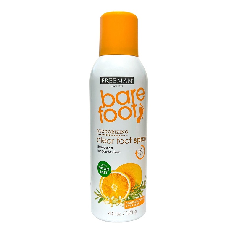 Freeman Bare Foot Deodorizing Clear Foot Spray Orange Blossom & Tea Tree 4.5oz