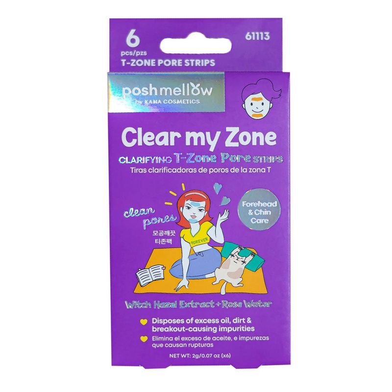 KANA Posh Mellow Clear My Zone Clarifying T-Zone Pore Strips 6pcs