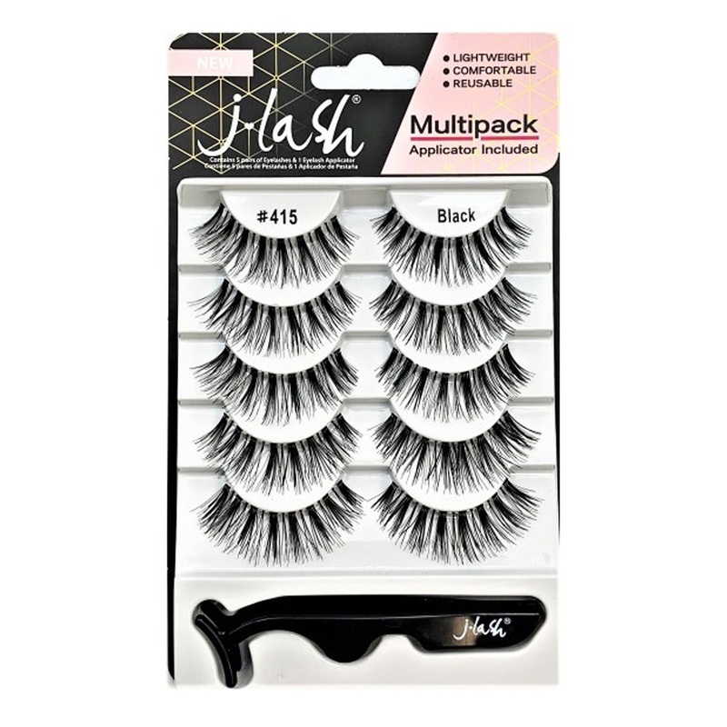 J Lash Multipack Eyelashes 5 Pairs & Applicator