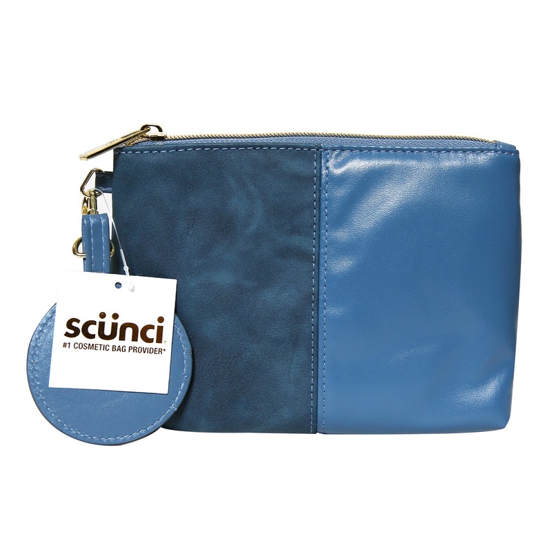 Scunci Blue Faux Suede Clutch