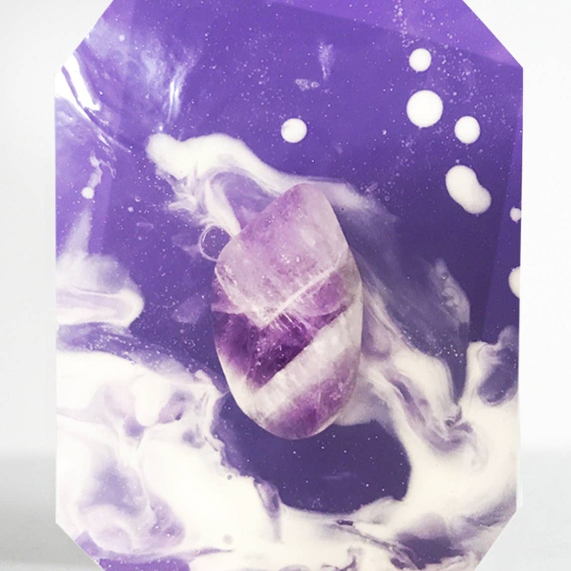 Crystal Bar Soap Peace Bridge – Amethyst Crystal Infused Bar Soap