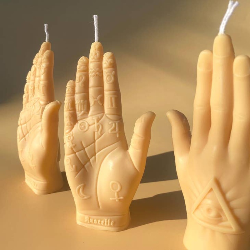 Scandles Cream Palmistry Hand Candle