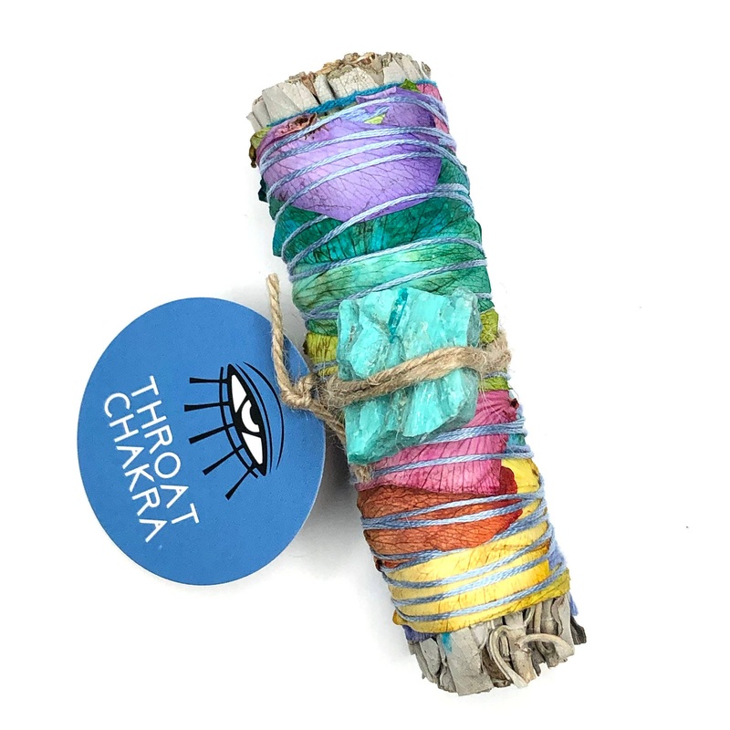 Ritual Gypsy Throat Chakra Sage Wand