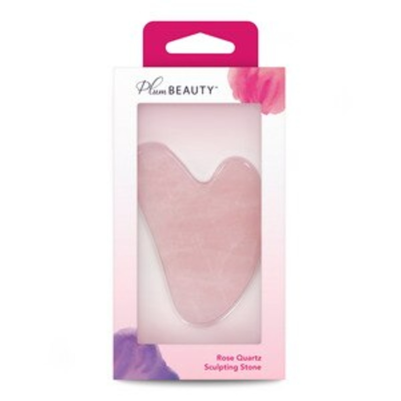 PLUM BEAUTY Rose Quartz Gua Sha Sculpting Stone