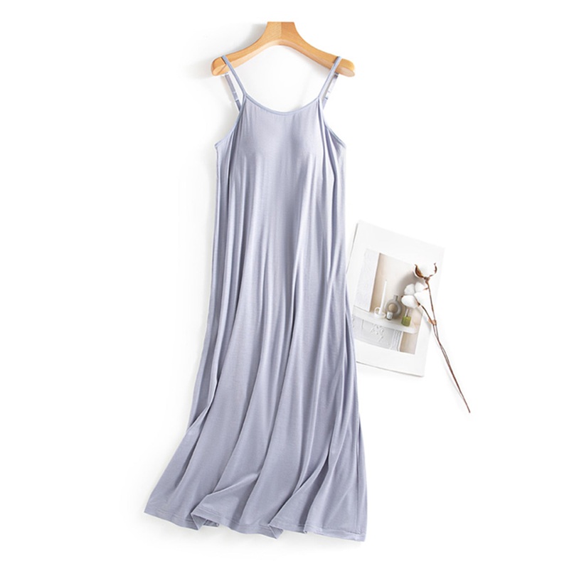 Scoop Neck Midi Cami Dress with Bra